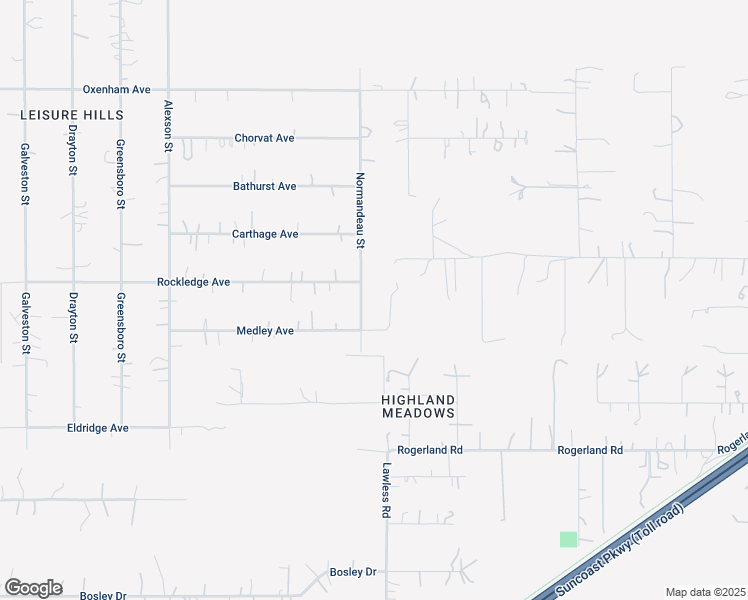 map of restaurants, bars, coffee shops, grocery stores, and more near 17852 Normandeau Street in Spring Hill