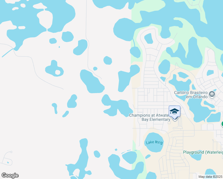 map of restaurants, bars, coffee shops, grocery stores, and more near 17700 Old YMCA Road in Winter Garden