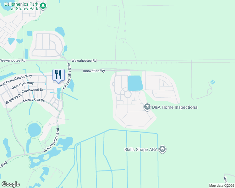 map of restaurants, bars, coffee shops, grocery stores, and more near 9881 Magnolia Wood Boulevard in Orlando