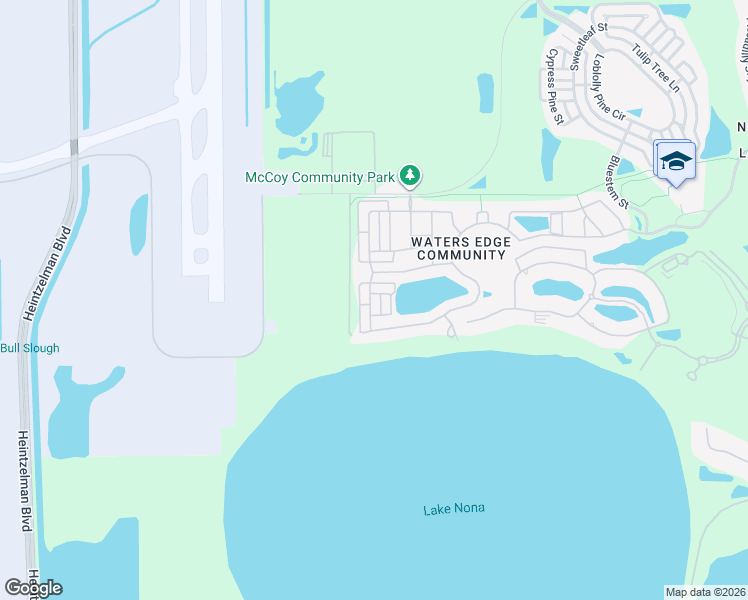 map of restaurants, bars, coffee shops, grocery stores, and more near 10259 Hartford Maroon Road in Orlando