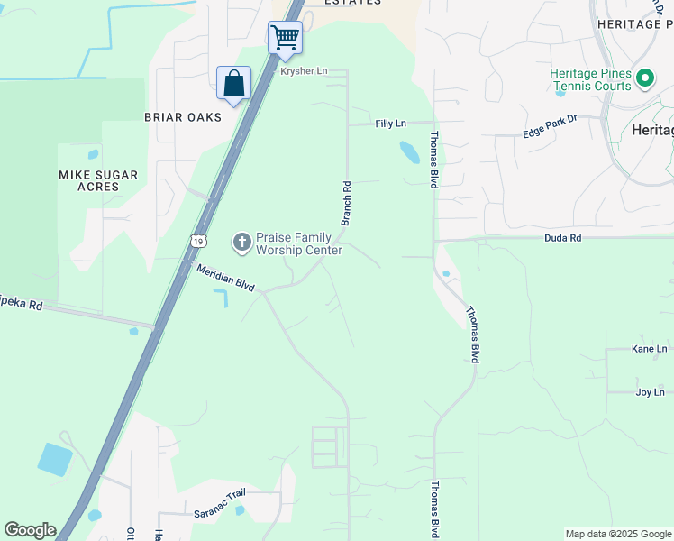 map of restaurants, bars, coffee shops, grocery stores, and more near 17910 Fancy Lane in Hudson