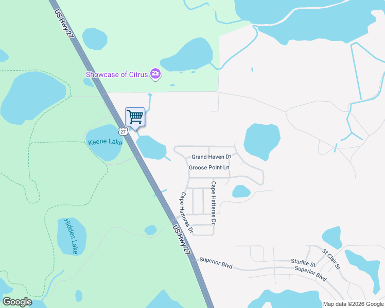 map of restaurants, bars, coffee shops, grocery stores, and more near 15313 Grand Haven Drive in Clermont