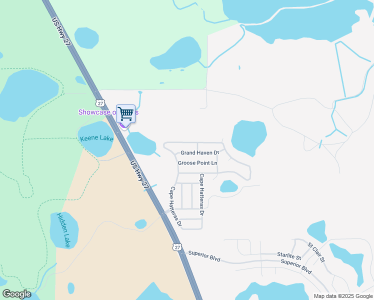 map of restaurants, bars, coffee shops, grocery stores, and more near 15325 Grand Haven Drive in Clermont