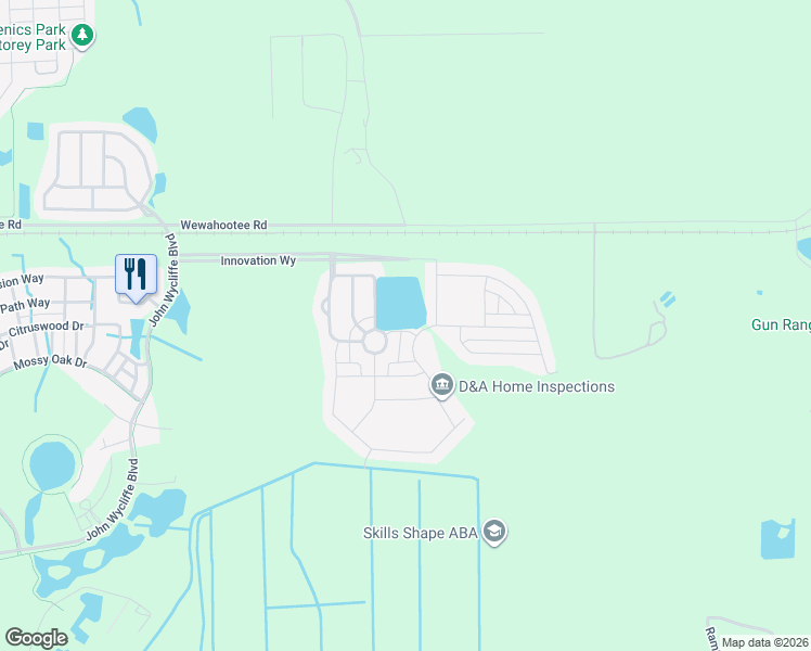 map of restaurants, bars, coffee shops, grocery stores, and more near 11037 Redbud Woods Lane in Orlando