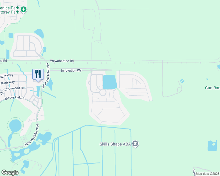 map of restaurants, bars, coffee shops, grocery stores, and more near 11037 Redbud Woods Lane in Orlando