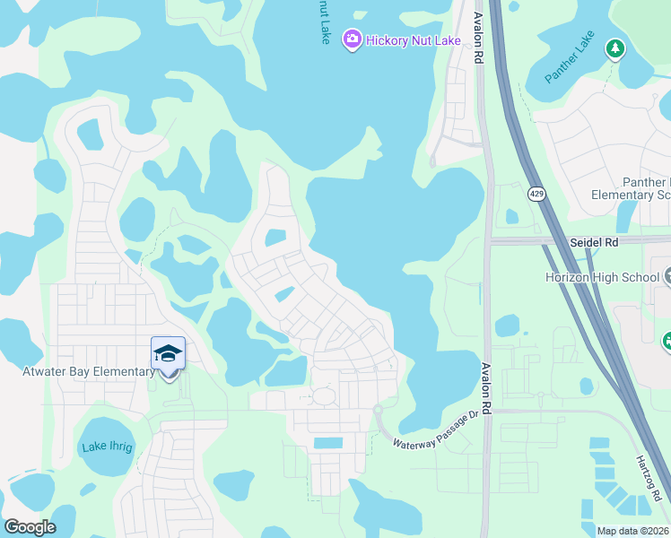 map of restaurants, bars, coffee shops, grocery stores, and more near 10031 Little Alcove Loop in Winter Garden