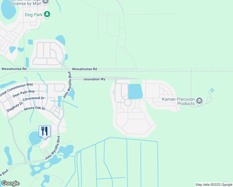 map of restaurants, bars, coffee shops, grocery stores, and more near 9899 Magnolia Woods Boulevard in Orlando