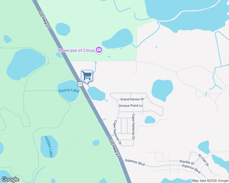 map of restaurants, bars, coffee shops, grocery stores, and more near 4845 Cape Hatteras Drive in Clermont