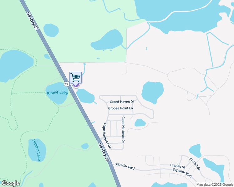 map of restaurants, bars, coffee shops, grocery stores, and more near 4931 Cape Hatteras Drive in Clermont