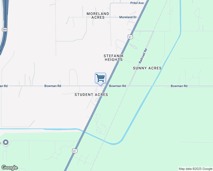 map of restaurants, bars, coffee shops, grocery stores, and more near U.S. 41 & Bowman Rd in Pasco