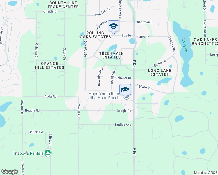 map of restaurants, bars, coffee shops, grocery stores, and more near 18041 Owego Street in Hudson