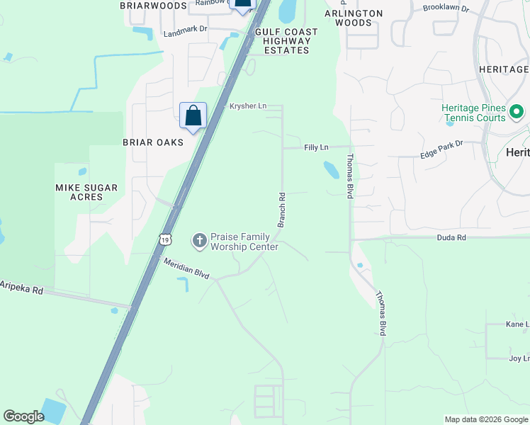 map of restaurants, bars, coffee shops, grocery stores, and more near 18103 Branch Road in Hudson