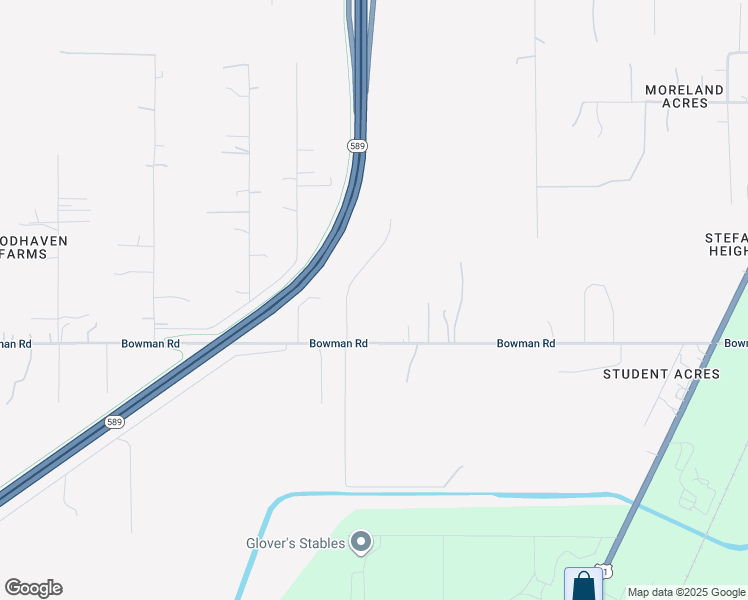 map of restaurants, bars, coffee shops, grocery stores, and more near 20007 Bowman Road in Spring Hill