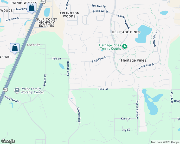 map of restaurants, bars, coffee shops, grocery stores, and more near 18301 Rock Oak Court in Hudson