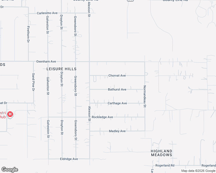 map of restaurants, bars, coffee shops, grocery stores, and more near 17609 Bathurst Avenue in Spring Hill
