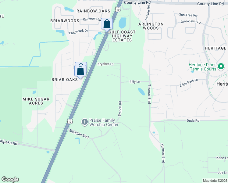 map of restaurants, bars, coffee shops, grocery stores, and more near 18301 Branch Road in Hudson