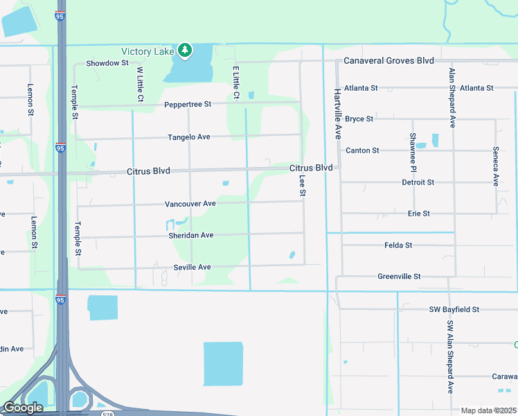 map of restaurants, bars, coffee shops, grocery stores, and more near 4095 Vancouver Avenue in Cocoa