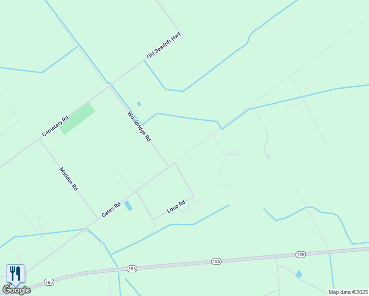 map of restaurants, bars, coffee shops, grocery stores, and more near 1238 Gates Road in Seadrift
