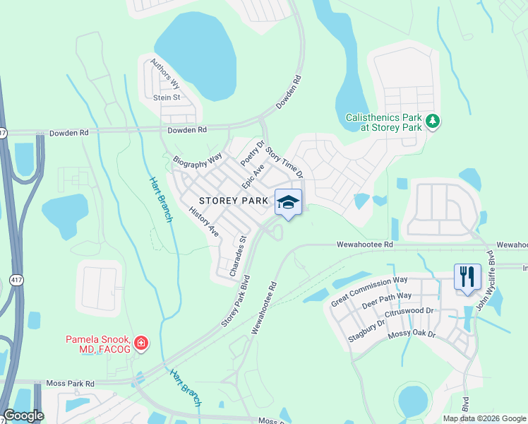 map of restaurants, bars, coffee shops, grocery stores, and more near 12209 Sonnet Avenue in Orlando