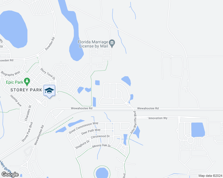 map of restaurants, bars, coffee shops, grocery stores, and more near 9013 Flat Rock Lane in Orlando
