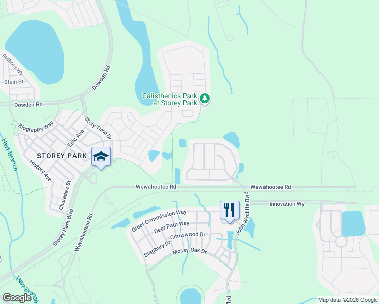 map of restaurants, bars, coffee shops, grocery stores, and more near 12924 Moss Park Ridge Drive in Orlando
