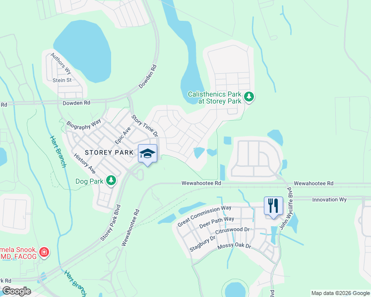 map of restaurants, bars, coffee shops, grocery stores, and more near 11886 Pulitzer Place in Orlando