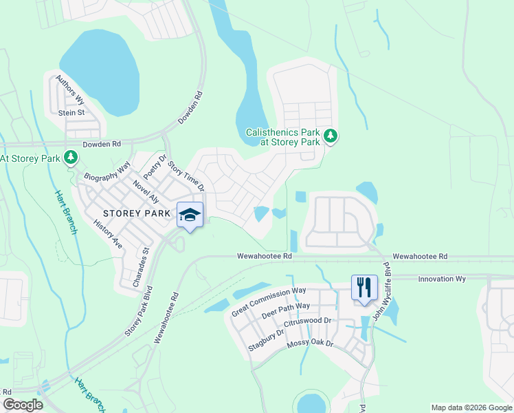 map of restaurants, bars, coffee shops, grocery stores, and more near 11674 Satire Street in Orlando