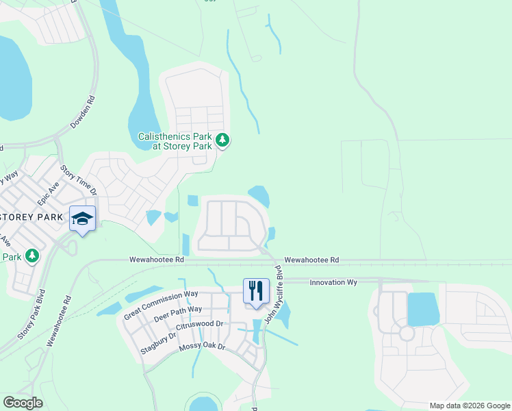 map of restaurants, bars, coffee shops, grocery stores, and more near 12660 Moss Park Ridge Drive in Orlando