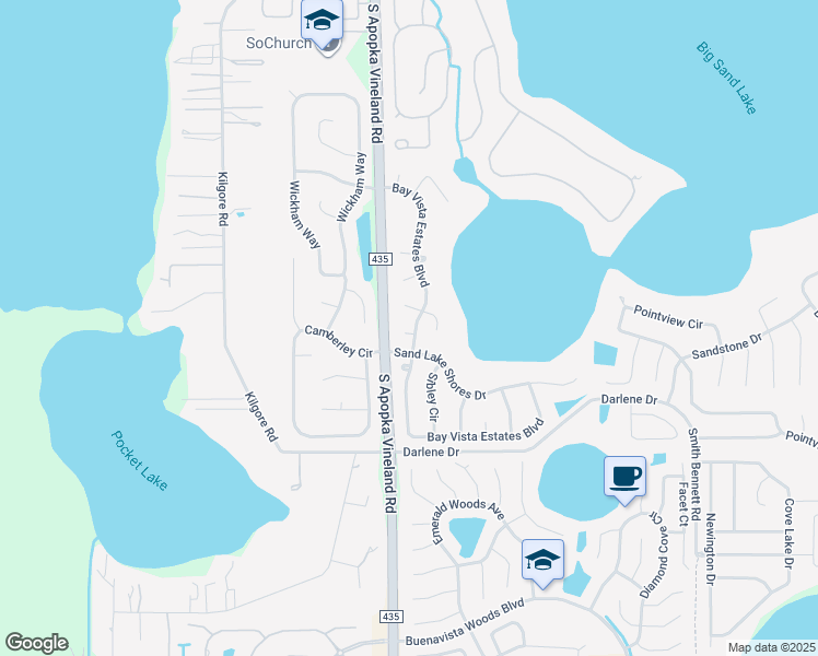 map of restaurants, bars, coffee shops, grocery stores, and more near 9618 Bay Vista Estates Boulevard in Orlando