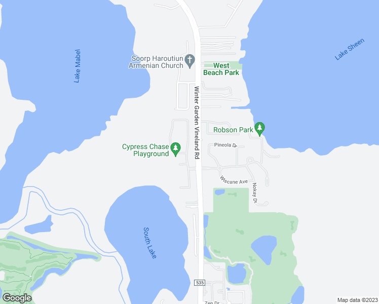 map of restaurants, bars, coffee shops, grocery stores, and more near 9555 Pecky Cypress Way in Orlando