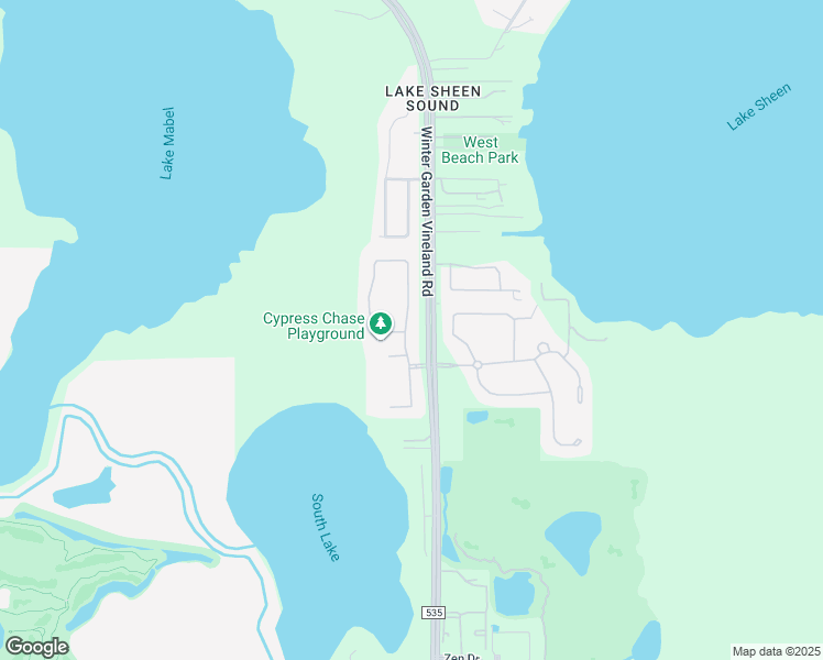 map of restaurants, bars, coffee shops, grocery stores, and more near 9555 Pecky Cypress Way in Orlando