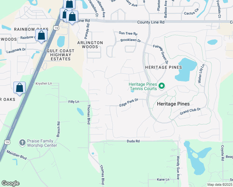 map of restaurants, bars, coffee shops, grocery stores, and more near 18400 Camshire Court in Hudson