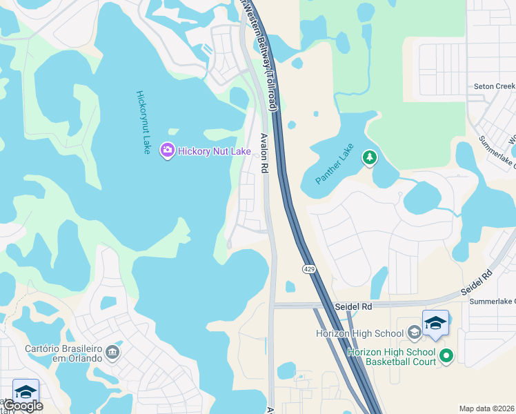 map of restaurants, bars, coffee shops, grocery stores, and more near 8807 Eden Cove Drive in Winter Garden