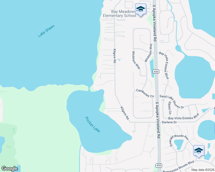 map of restaurants, bars, coffee shops, grocery stores, and more near 9740 Kilgore Road in Orlando