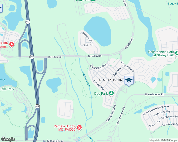 map of restaurants, bars, coffee shops, grocery stores, and more near 10973 History Avenue in Orlando