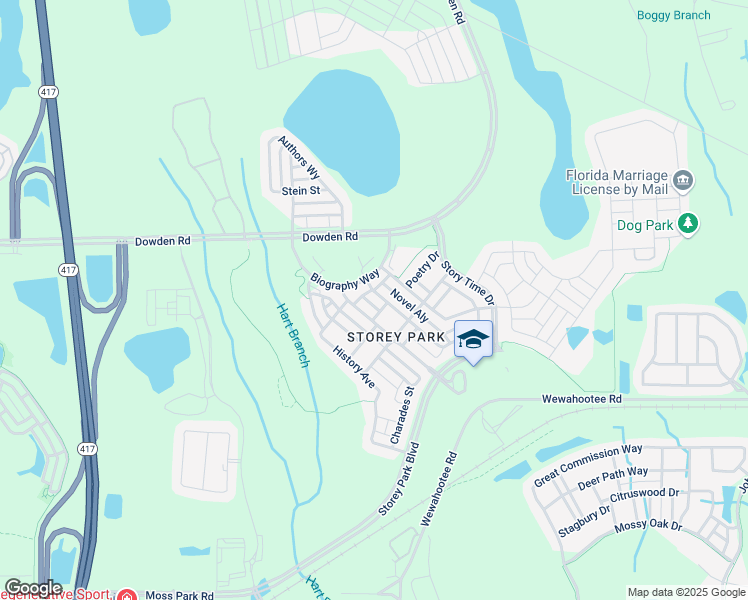 map of restaurants, bars, coffee shops, grocery stores, and more near 11550 Comic Alley in Orlando