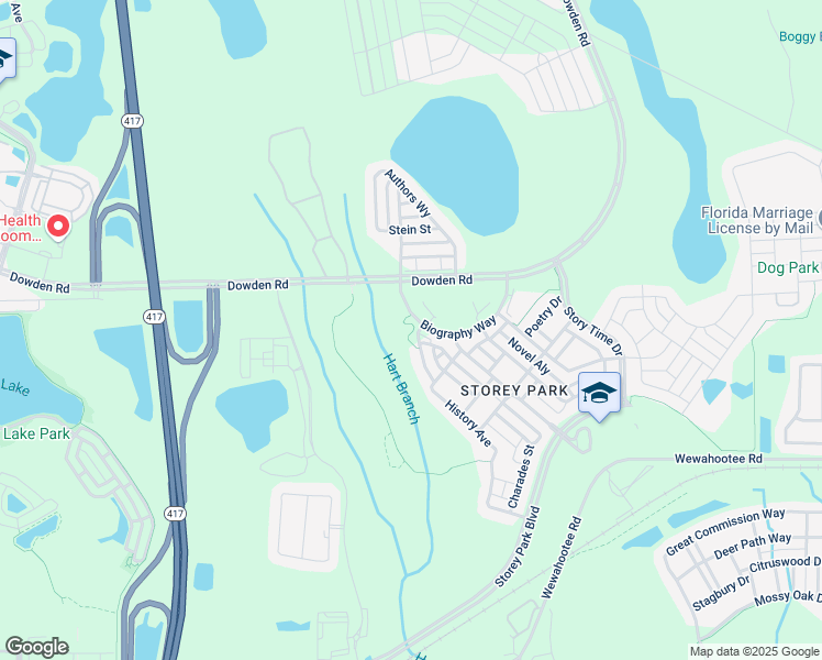 map of restaurants, bars, coffee shops, grocery stores, and more near 11328 Biography Way in Orlando