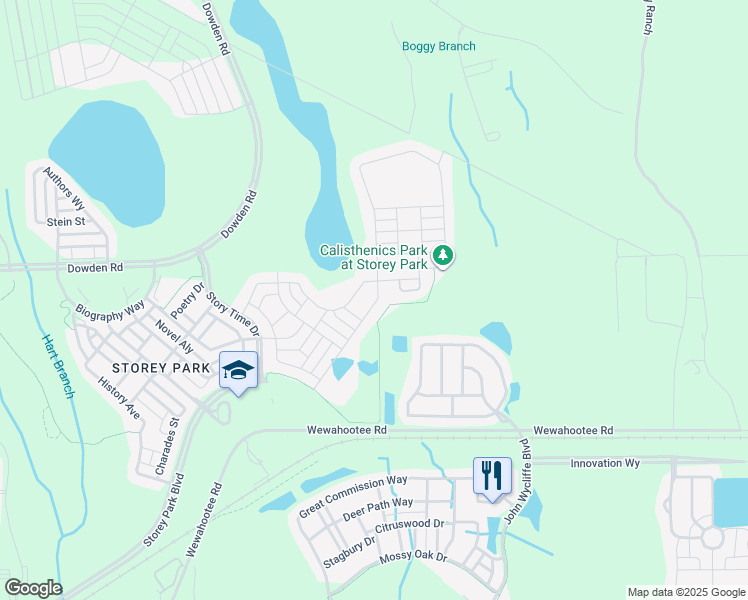 map of restaurants, bars, coffee shops, grocery stores, and more near 11948 Satire Street in Orlando