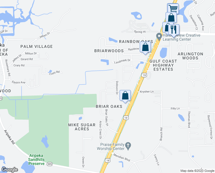 map of restaurants, bars, coffee shops, grocery stores, and more near 10083 Penwood Way in Hudson
