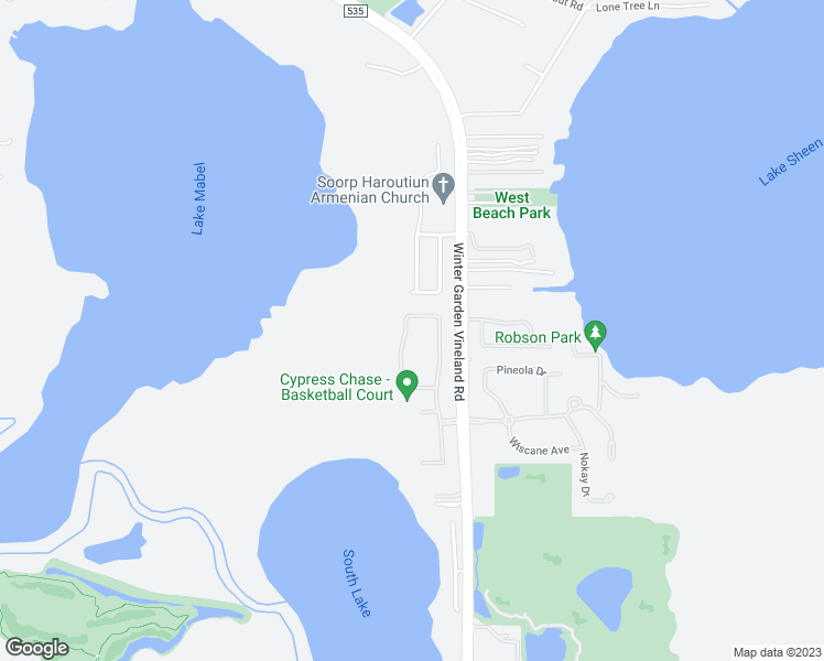 map of restaurants, bars, coffee shops, grocery stores, and more near 9256 Pecky Cypress Way in Orlando