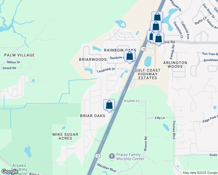 map of restaurants, bars, coffee shops, grocery stores, and more near 18625 White Pine Circle in Hudson