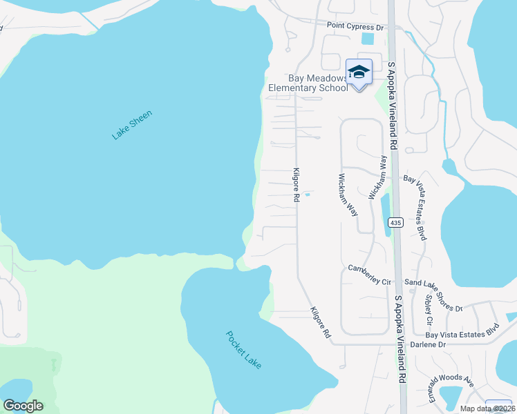 map of restaurants, bars, coffee shops, grocery stores, and more near 9650 Kilgore Road in Orlando