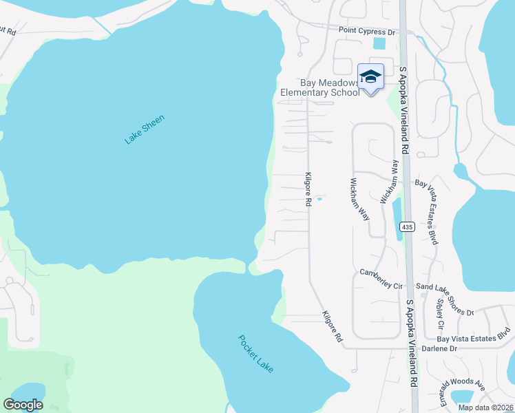 map of restaurants, bars, coffee shops, grocery stores, and more near 9650 Kilgore Road in Orlando