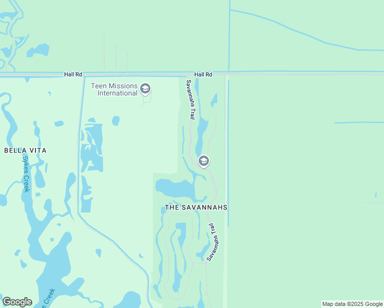 map of restaurants, bars, coffee shops, grocery stores, and more near 4070 Savannahs Trail in Merritt Island