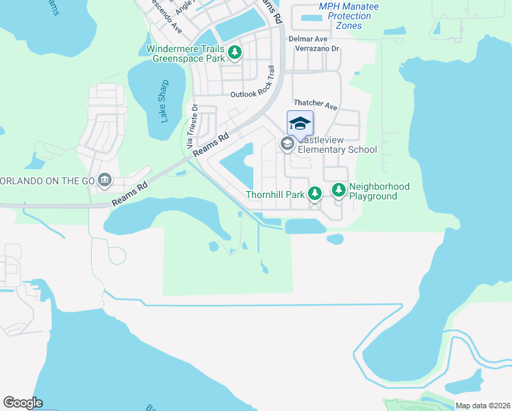 map of restaurants, bars, coffee shops, grocery stores, and more near 9193 Royal Estates Boulevard in Orlando