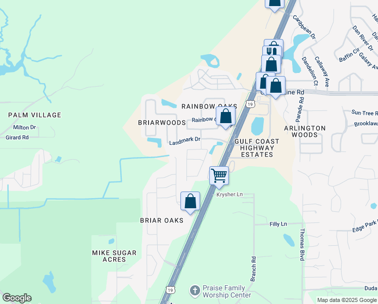 map of restaurants, bars, coffee shops, grocery stores, and more near 18609 White Pine Circle in Hudson
