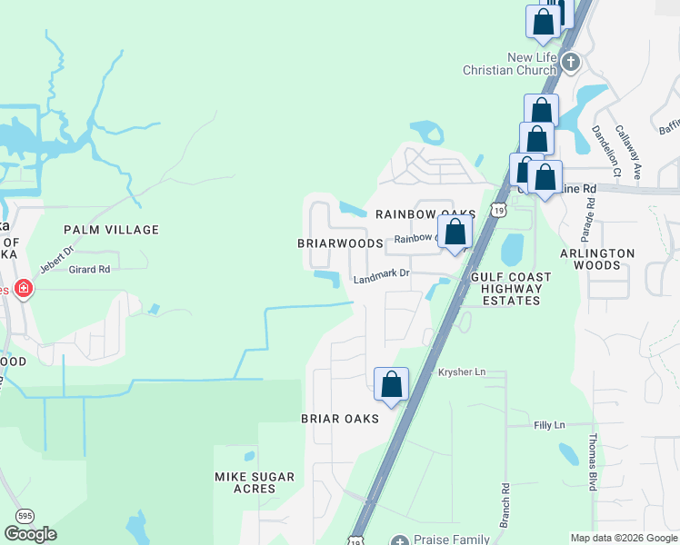 map of restaurants, bars, coffee shops, grocery stores, and more near 10109 Landmark Drive in Hudson