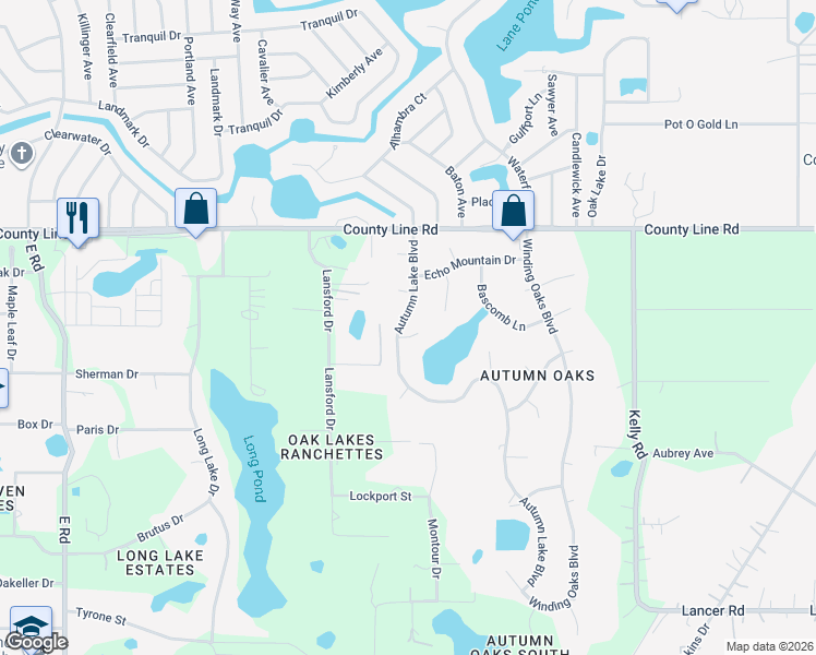 map of restaurants, bars, coffee shops, grocery stores, and more near 13807 Eagles Rock Court in Hudson