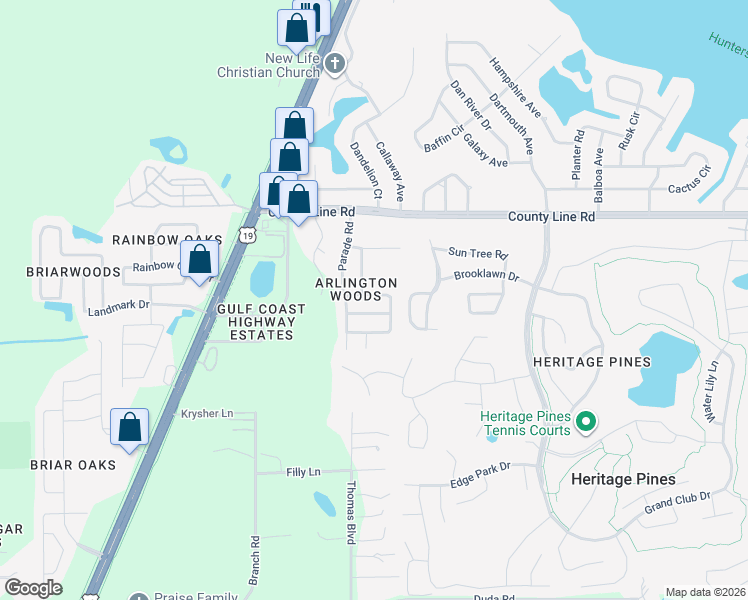 map of restaurants, bars, coffee shops, grocery stores, and more near 18750 Green Park Road in Hudson