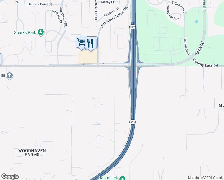 map of restaurants, bars, coffee shops, grocery stores, and more near 18816 Cimbora Drive in Spring Hill